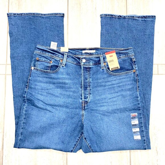 Levi's Women Ribcage Bootcut Button Fly Denim Jeans Size 20W - Picture 3 of 9